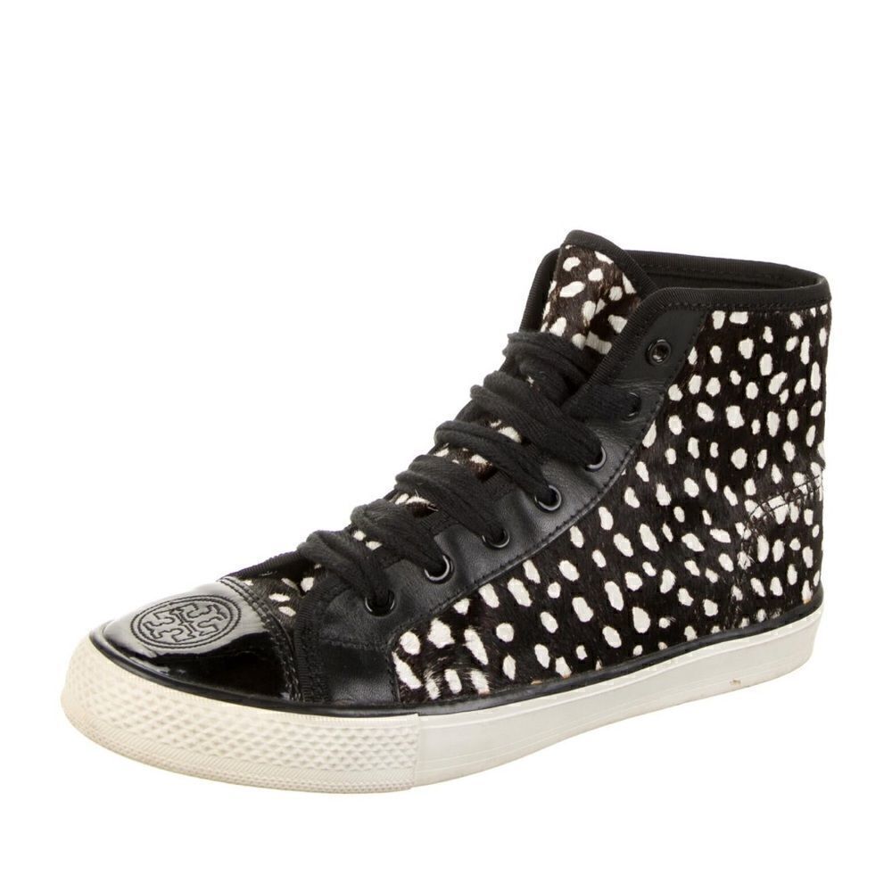 Tory Burch Hightop Animal Print Sneakers